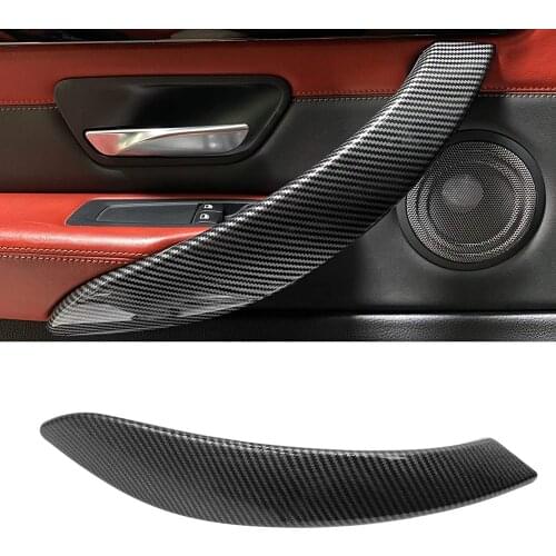 Carbon Fiber Door Handle Outer Cover Replacement Compatible with BMW 3 F30 F31 2012-2018 and 4 F32 F33 2014-2017