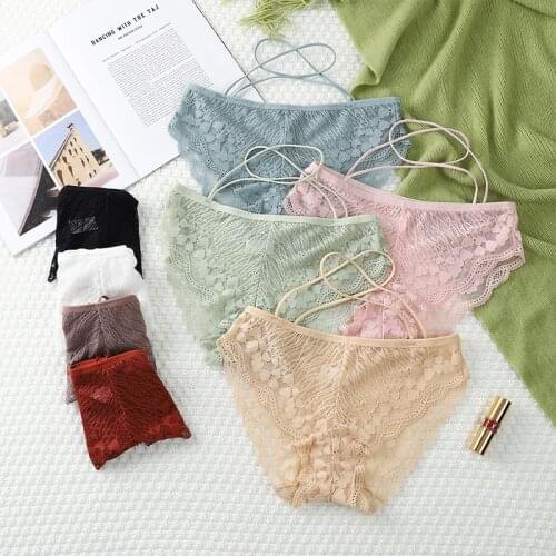 Women Sexy Lace Panties Fashion Cozy Lingerie Tempting Briefs High Quality Womens Underpant Low Waist Intimates Underwear