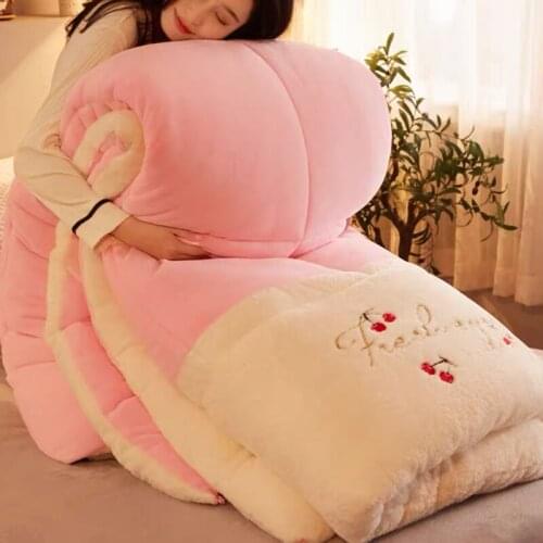 2022Lamb Cashmere Velvet Fabric Warm Thick Winter Wool Quilt Comforter Blanket Twin King Queen Size students dormitory quilts