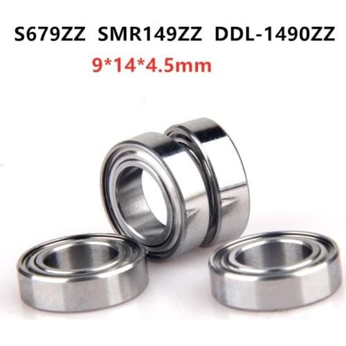 50pcs ABEC-5 S679zz SMR149ZZ DDL-1490ZZ 9*14*4.5 mm Stainless steel miniature ball bearing 9mmx14mmx4.5mm