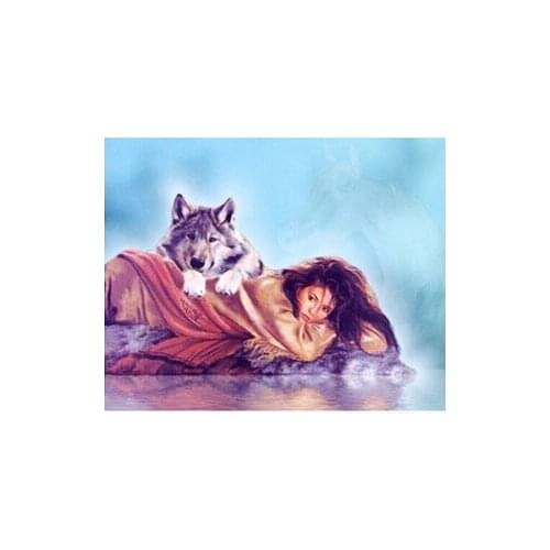 6 style Wolf pictures Diamond mosaic needlework wall decor picture Embroidery with diamond Painting by numbers rhinestones Y596