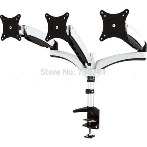 Three-screen computer monitor stand up and down the gas spring bracket 3 screen monitor desktop stand