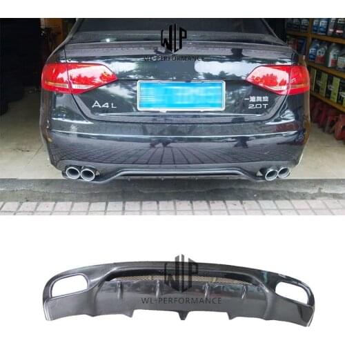 A4 A4L B8 High Quality Carbon Fiber Auto Rear Lip Diffuser Car Styling For Audi A4L B8 ABT Style Car Body Kit 2009-2012