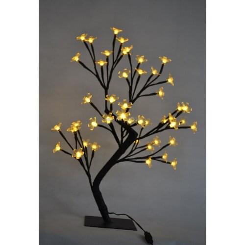 Free Shipping 18" 48LED Blossom Cherry Tree Light in mini Size, 3V Battery Type Mini cherry tree light wedding Table Decoration