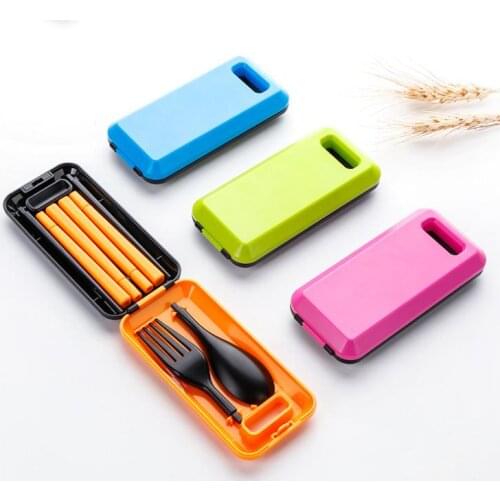 Free Shipping 3pcs/set Portable Tableware Sets With Folding Combination Bento Tableware Kitchen Tools SN1306