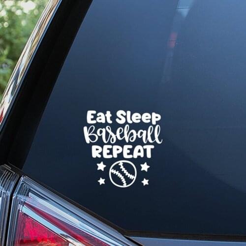 Black/Sliver Baseball Sticker Sports Fan Stickers Car Decal Art Car Rear windshield Decor Waterproof Vinyl Decals Bumper S415