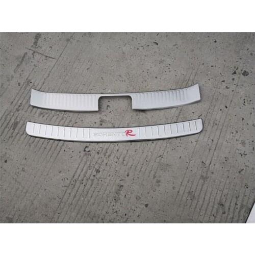 For 2013-2014 Kia Sorento stainless steel rear bumper protection window sill outside trunks decorative plate pedal Car Styling