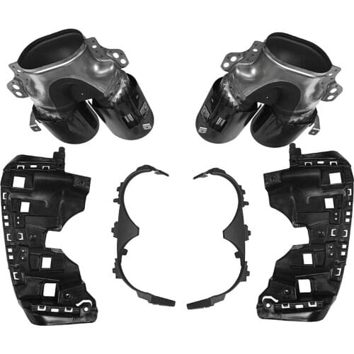 For Mercedes Benz GLA H247 GLA180 GLA200 GLA220 GLA250 GLA45 AMG LINE Refitting Rear Bumper Turbo Muffler Exhaust Tips Pipe Exit