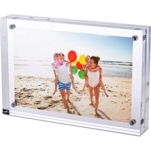 2.5x3.5 inch Clear Acrylic Magnet Photo Frame, Double Sided Picture Frame,Acrylic Magnetic Refrigerator Frames PF003-2