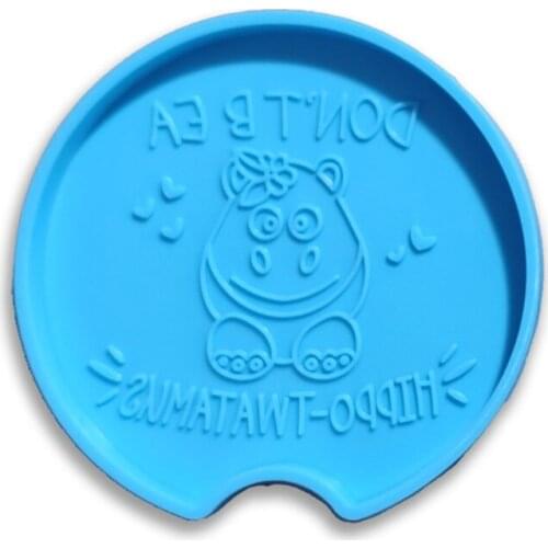 Coaster Epoxy Resin Mold Tray Plate Cup Mat Pad Silicone Mould DIY Crafts Decor W0YA