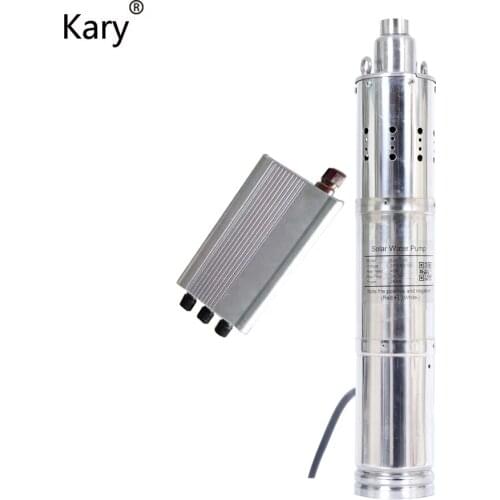 Kary max lift 30m 2M3/H water bore pump 3 inches 24v dc brushless solar water pumps external controller