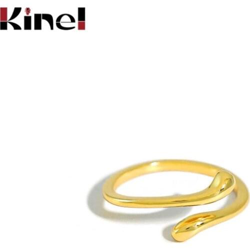 Kine 2020 New Vintage Rings Korea Minimalist Adjustable Finger Rings for Women 925 Sterling Silver Fine Jewelry