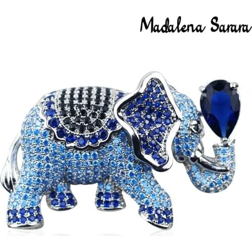 MADALENA SARARA AAAAA Cubic Zircon Women Brooch Pin Elegant Elephant Women Suit Brooch BM-00080652