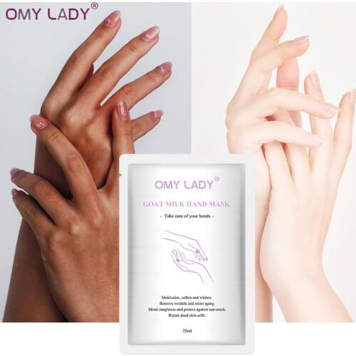 OMY LADY Goat Milk Hand Mask 35ml/Pair Moisturizing Nourish Foot Mask Repairing Exfoliating Smooth Skin Care Mask