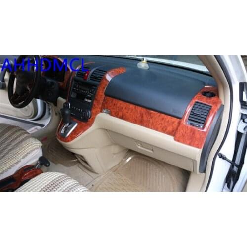 Car Interior Mouldings Modification Decorative Trim Frame Interior Sequins Mahogany Color For Cr-v 2007 2008 2009 2010 2011
