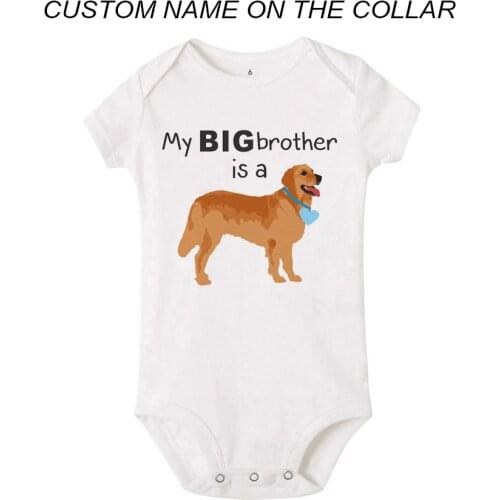 My Big Brother/sister Is A Dog Custom Name on The Collar