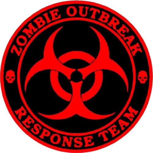 Customized Zombie Outbreak Burning Reaction Auto Sticker Pvc Car Decoration Accessories Sunscreen Waterproof Decal 13cm*13cm