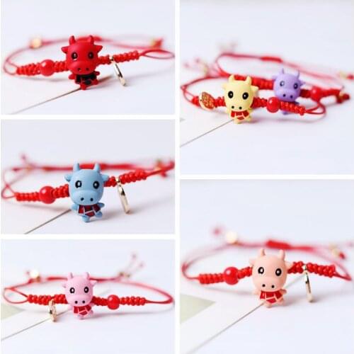New Year of the Ox Zodiac Bracelet Braided Red String Bracelet New Year Couple Gift Bracelet Women
