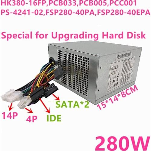 New Original PSU For Lenovo 14Pin 280W Power Supply HK380-16FP PCB033 PCB005 PS-4241-02 PCC001 FSP280-40PA FSP280-40EPA