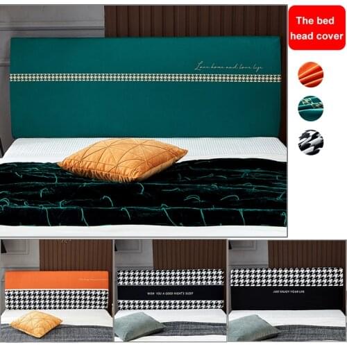 Printed Bed Headboard Dustproof Stretch Cover, Breathable Headboard Protection, Bedspread, Home Decor