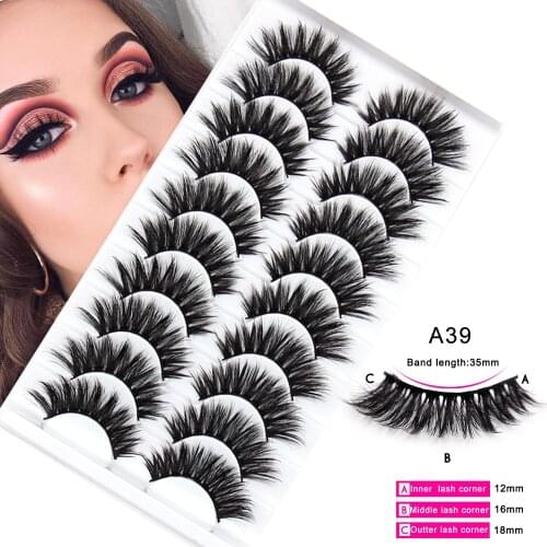 Lashes Makeup 3D Faux Mink Lashes Natural Eyelashes Fluffy False Eyelashes Faux Cils Wholesale Fake Eyelash Extension Maquiagem
