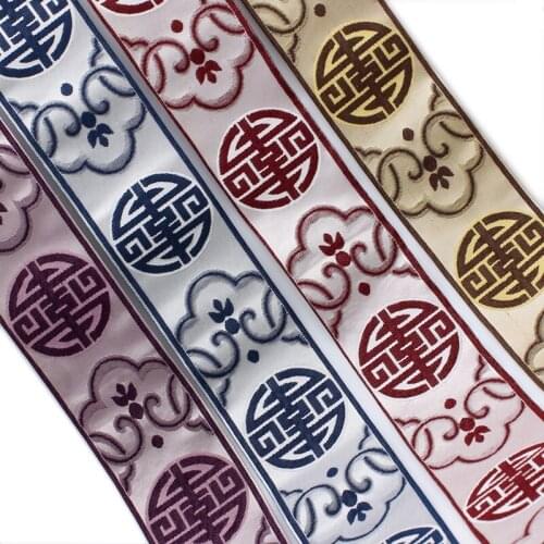 10yards/lot High quality 6cm Woven Jacquard Ribbon Classic Style National Wind Ribbon for Sofa Carpet straps and belt lace