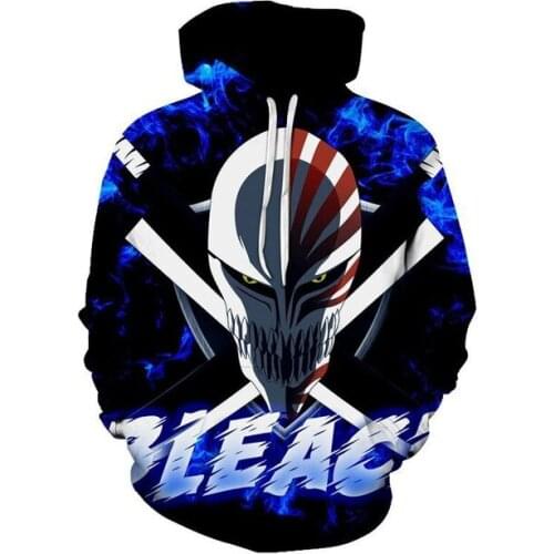 Anime cosplay Bleach Hoodies 3D Printed Hoody Sweatshirt Men/Women Casual Streetwear Pullover Hip Hop Hoodie Unisex Fashion Tops