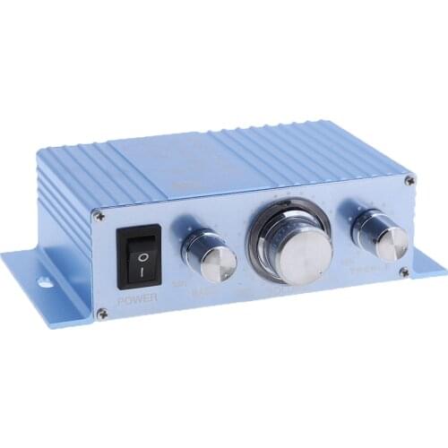 1 Pcs Universal 12V Dual Channels Hi-Fi Stereo Aux Amplifier Speaker 180W+180W For Car Van Truck RV Camper Etc 5.90x2.87x1.57