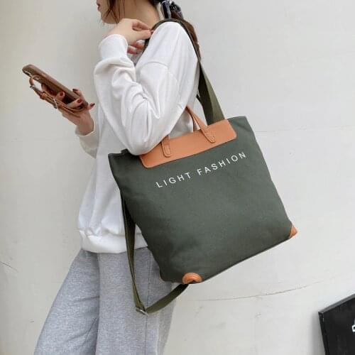 Large Capacity Women Canvas Bag Fashion Handbag Big Tote Thick Cloth Shoulder Bags Quality Travelling Crossbody Bags For Ladies
