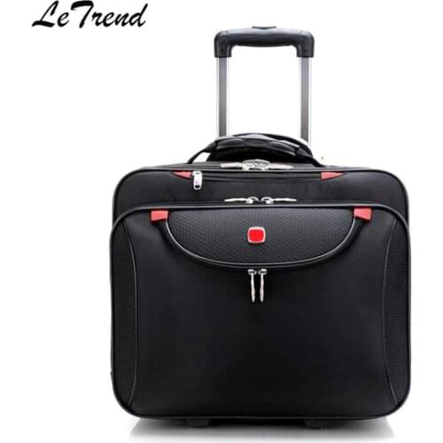 High Quality 18inch Men Travel Multi-function Luggage Hand Trolley Men Boarding Suitcase Large Capacity Travel Luggage