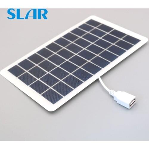 5V 5W 1000mA Output microUSB Outdoor Battery Charger USB Female Port 5 V 5 W Charge Regulators Solar Panel 3.7 V 18650