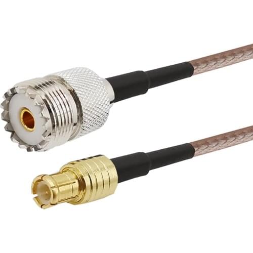 1Pcs UHF Female SO239 PL259 to MCX Male Plug Straight RF Pigtail Jumper Cable RG316