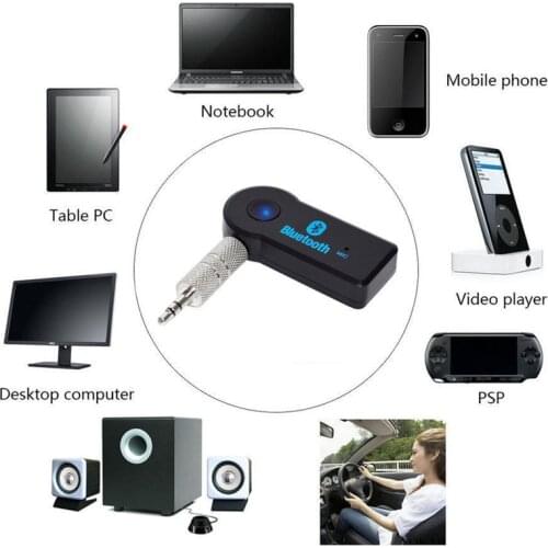 Wireless Car Bluetooth Receiver Adapter 3.5MM AUX Audio Stereo Music Hands-freeHome Car Bluetooth Audio Adapter with mic 100set