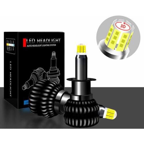 2PCS Xenon white 360° 8-Sides H1 H3 H4 H7 H11 H8 H9 H10 9005 HB3 9006 LED Headlight Bulbs Kit Conversion Light 6500K White Lamp