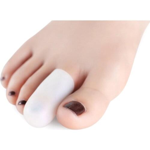 2Pcs Hallux valgus Silicone Gel Toe Tube Foot Corns Remover Blisters Gel Bunion Toe Finger Protector Massage Feet Care Z24201