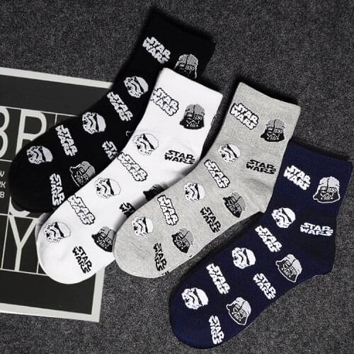 2021 Disney Star Wars Cosplay Socks Jedi Knight Master Yoda C-3PO Wookiee Comic Socks Women Men Force Awakens Socks Gifts Toy