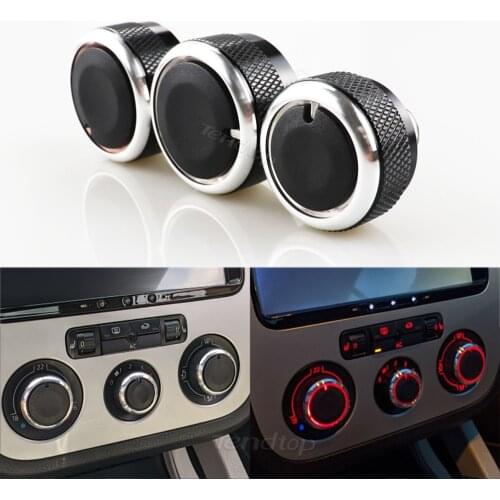 3Pcs Car Air Conditioning Panel Switch For Volkswagen MK6 Bora Golf 5 Tiguan Touran B7 3C FOR Skoda Octavia A5 /B6 Caddy Passat