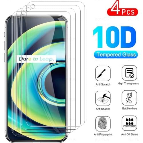 4Pcs Full Cover Protective Glass For OPPO Realme Q3 Pro 5G Tempered Glass For Realmi RealmeQ3 Q3Pro 6.43" Screen Protector Film