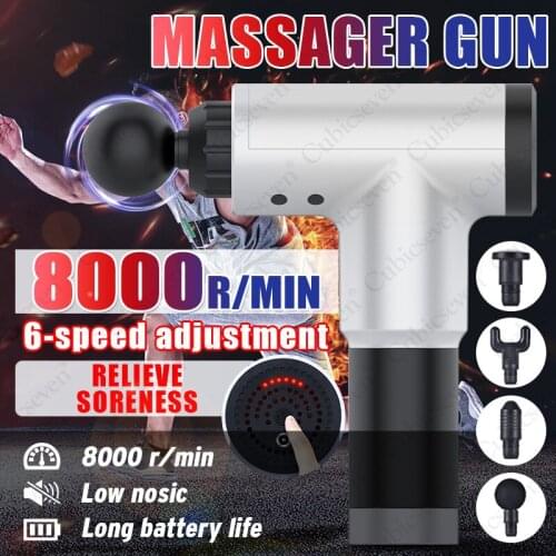 8000r/min Fascia Massage Gun Muscle Pain Relief Therapy Massager Relaxation Body Slimming High Frequency Portable Device