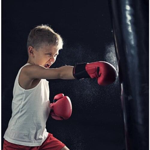 Sotf Kids Adults Women Men Boxing Gloves Leather MMA Muay Thai Boxe De Luva Mitts Sanda Equipments 8 10 12 6OZ boks