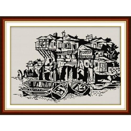 Everlasting Love Sozopol(Bulgaria) Chinese Cross Stitch Kits Ecological Cotton Stamped Printed Christmas Decorations For Home