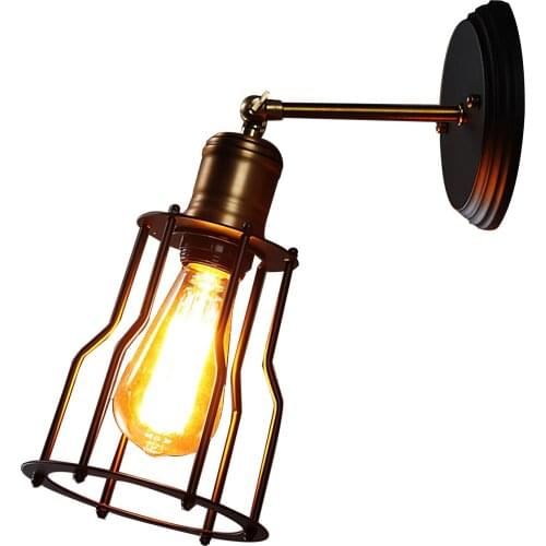 Retro Wall Lamp Vintage Industrial Iron Art Wall Light Bedside Lamp Living Room Wall Sconce Cover High Quality Iron Lamp Cover