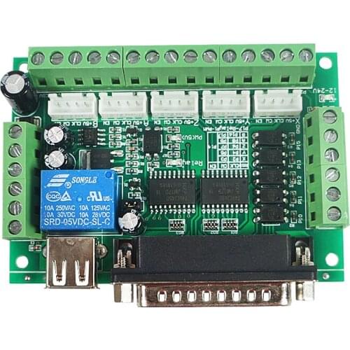 MACH3 engraving machine interface board 5 axis stepper motor driver cnc interface board with optocoupler isolation