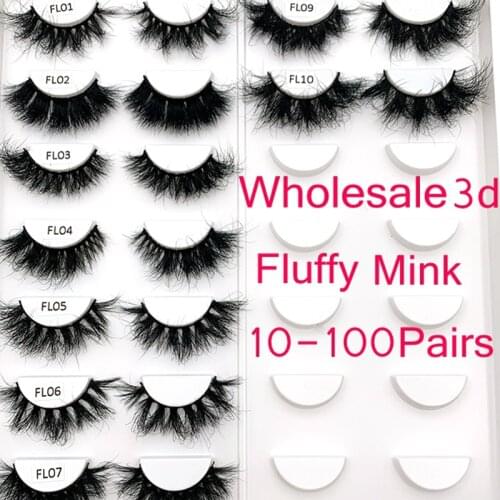 Mikiwi Short Soft Fluffy Lashes 10/20/30/50/100 Pairs 100% Handmade Messy Wholesale 3d Mink Make up Lashes Dramatic Eyelashes