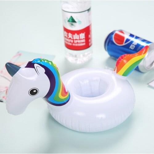 Inflatable cup holder for pool Inflatable Pool Toys flamingo Pegasus Floating Drink Holder Swimming Ring Pool Party Water Toys