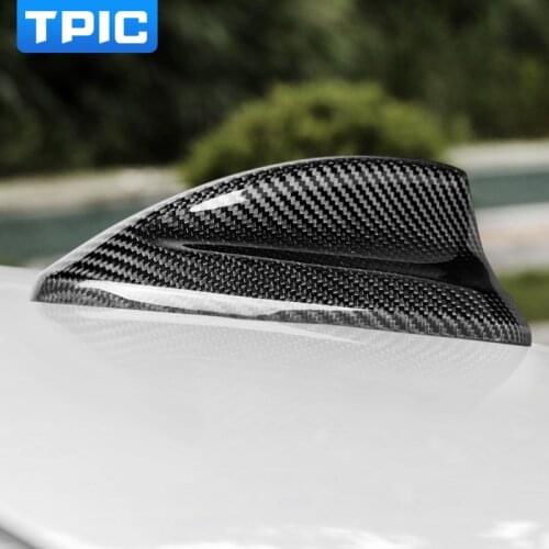 TPIC Carbon Fiber Car Shark Fin Antenna Cover Sticker For BMW F30 F32 F36 F82 E90 E46 E60 E70 E71 G20 G30 F20 F10 Accessories