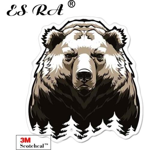 Car Stickers Laptop Decal Animal Pegatinas Bear Black and White Waterproof Vinyl Suitacase Windpw Mobile Pitcher Motor Decorate