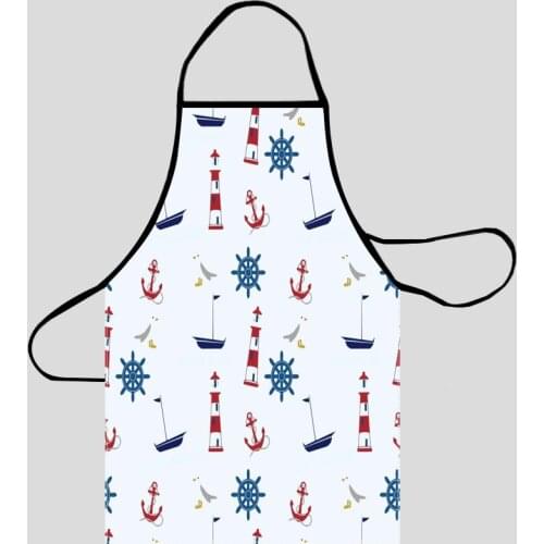 New Arrival Anchor Apron Kitchen Aprons For Women Oxford Fabric Cleaning Pinafore Home Cooking Accessories Apron