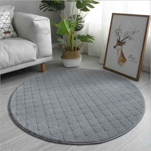 Soft Carpet Absorbent Non-slip Thickened Round Living Room Bedroom Hanging Basket Computer Chair Mats Kids Game Carpet