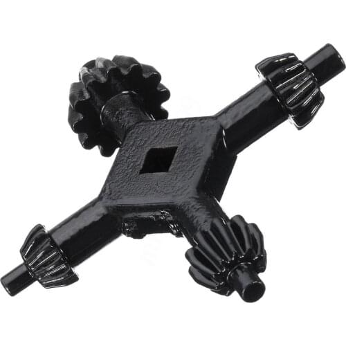 1Pc 4 Way Drill Press Chuck Key Carbon Steel Combination 1/2 9/16 5/8 11/16 Inch Black Metal Drill Press Chuck Key